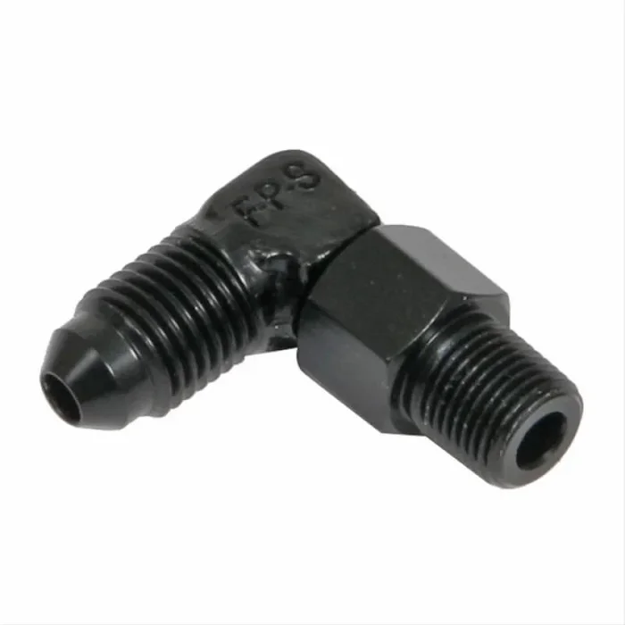 Fragola -6 AN x 1/8 NPT 90° Swivel Adapter – Black