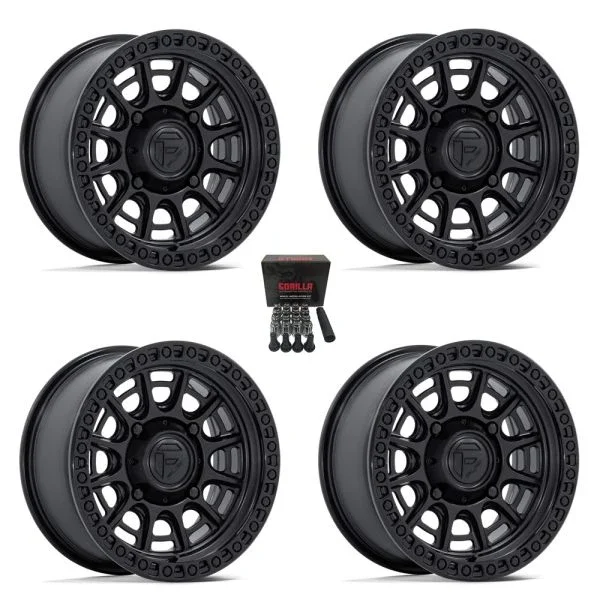 Fuel Cycle 15″ Wheels Gloss Black +38mm Kawasaki Teryx Mule