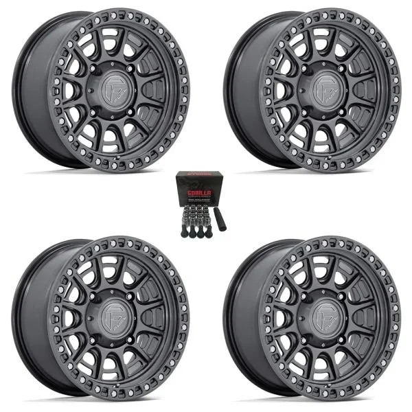 Fuel Cycle 15″ Wheels Gloss Gunmetal +10mm Can-Am Commander Maverick Renegade Outlander Defender