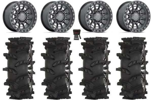 Fuel Cycle 15″ Wheels Gunmetal +10mm 33″ Outlaw Max Tires Polaris RZR XP 1000 / PRO XP / Ranger XP 900/1000