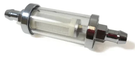 Fuel Filter- 3/8 ” Chrome Glass Universal Fit. RPC R9245