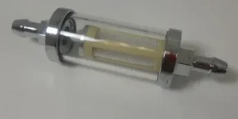 Fuel Filter 5/16 ” Glass and Chrome Universal Fit. RPC R9247