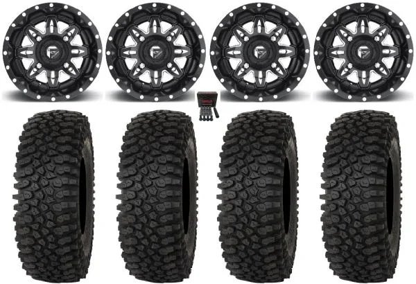Fuel Lethal 15″ Wheels Black 32″ Roctane STX Tires Polaris Sportsman / RZR / Ranger