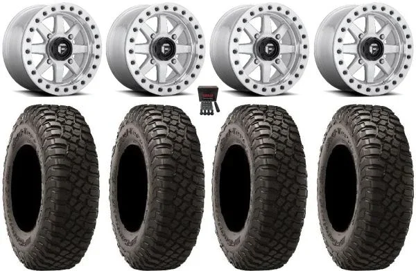 Fuel Maverick Bdlk Mh 15″ Wheels 30″ BFG KM3 Tires Kawasaki Mule Pro FXT KRX / Yamaha Wolverine RMAX / YXZ 2019+