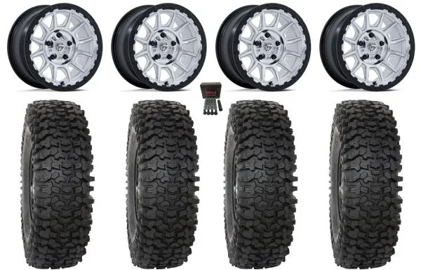 Fuel Piston 15″ Wheels Machined +10mm 35″ RC500 Tires Polaris RZR Turbo R & Pro R Ranger 1500 Xpedition