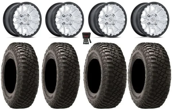 Fuel Piston 15″ Wheels Machined +38mm 32″ BFG KM3 Tires Polaris Sportsman / RZR / Ranger