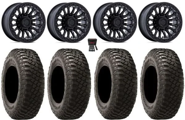 Fuel Rincon Bdlk 15″ Wheels Bk 30″ BFG KM3 Tires Polaris Sportsman / RZR / Ranger