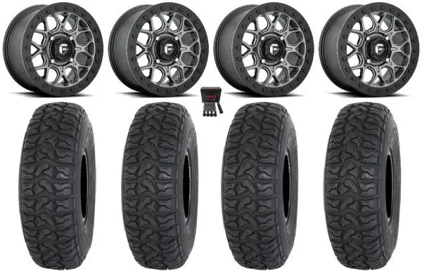 Fuel Tech Beadlock 15″ Wheels Gm 33″ Chicane LT Tires Polaris Sportsman / RZR / Ranger