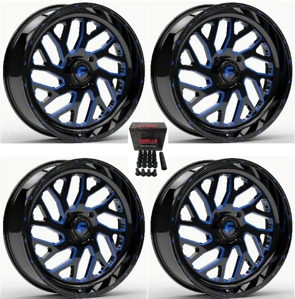 Fuel Triton UTV Wheels Blue/Black 22″ Polaris RZR 1000 XP / Ranger XP 900/1000