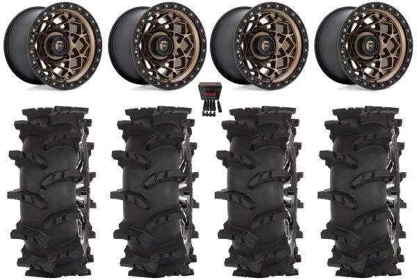 Fuel Unit 15″ Wheels Bronze 33″ Outlaw Max Tires Can-Am Commander Maverick Renegade Outlander Defender