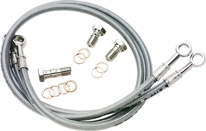 Galfer 17-8407 FK003D440-3 BRAKE LINE FRONT SILVER KAWASAKI