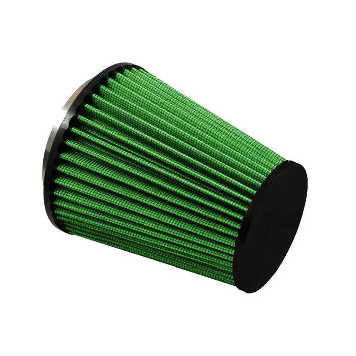 Green Filter Conical Air Filter Element – 5.5 in Diameter Base – 4 in Diameter Top – 6.5 in Tall – 3.5 in Flange – Green