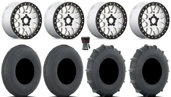 Grenade KS235 Bdlk 15″ Wheels Mh 33″ Sand SS Tires CFMoto UForce U10 Pro / U10 XL Pro / ZForce Z10 / Z10-4