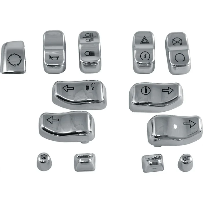 Harddrive Switch Caps Chrome 14-Up 13 Piece [MPN: 0139-13]