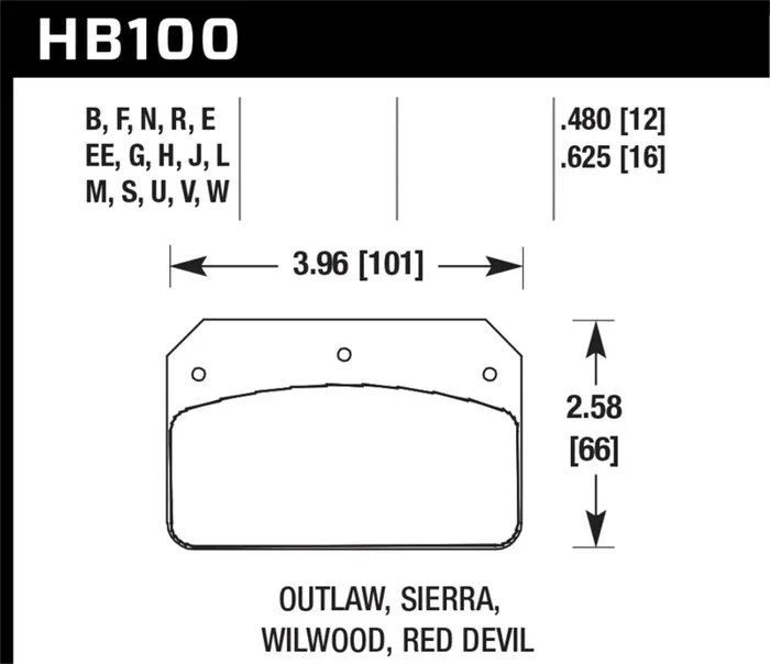 Hawk Performance HP Plus Brake Pads – Fits Wilwood Dynalite, Outlaw 2000, Sierra Mini GN