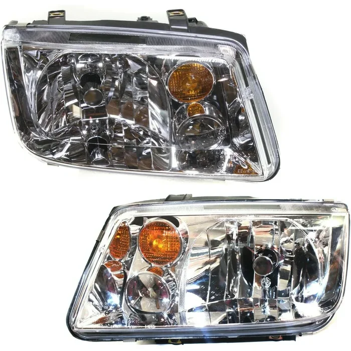 Headlight Set For 2002 2003 2004 2005 Volkswagen Jetta Left and Right 2Pc