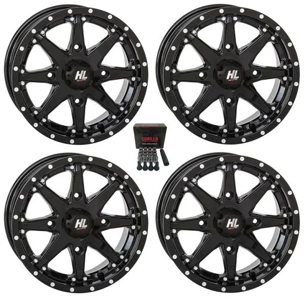 High Lifter by STI HL10 14″ Wheels Black Yamaha Viking Wolverine YXZ1000R CFMoto ZForce 950 UForce 1000