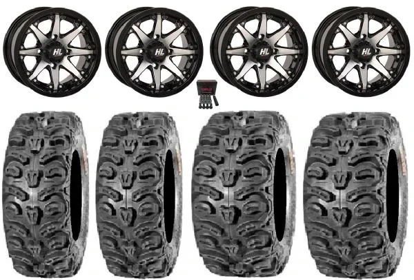 High Lifter HL10 12″ Wheels Mh 27″ Bear Claw HTR Tires Honda Foreman Rancher SRA