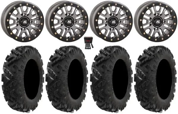 High Lifter HL23 Bdlk 15″ Wheels Gm 28″ Attack 2.0 Tires Kawasaki Teryx Mule