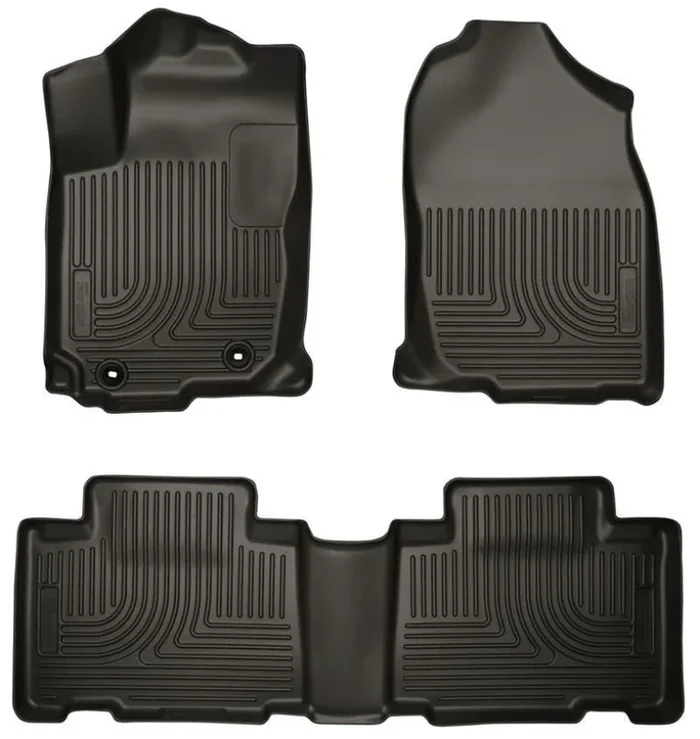 Husky Liners WeatherBeater Front / 2nd Row Floor Liner – Black / Textured – Toyota MC Platform 2014-19