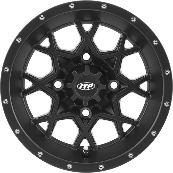 ITP Hurricane Wheel – Front/Rear – Black – 12×7 – 4/110 – 5+2 [MPN: 1228627536B]
