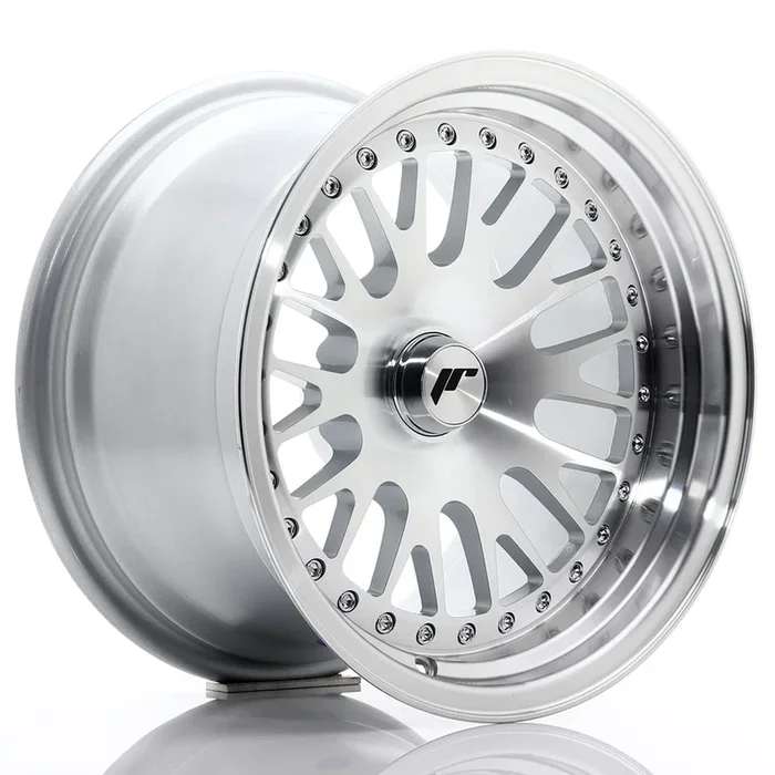 JR Wheels JR10 15×9 ET0-20 BLANK Silver Machined Face