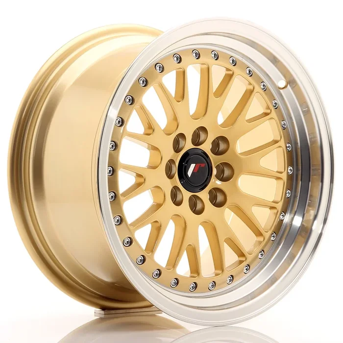 JR Wheels JR10 16×8 ET20 4×100/108 Gold w/ Machined Lip