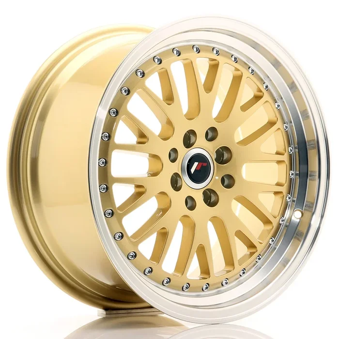 JR Wheels JR10 17×8 ET35 4×100/114 Gold w/ Machined Lip