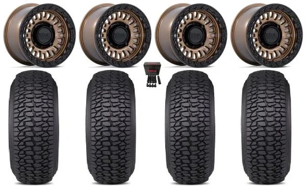 KMC Aztec Beadlock 15″ Wheels Bronze +0mm 30″ Regulator 2 Tires Polaris Sportsman / RZR / Ranger