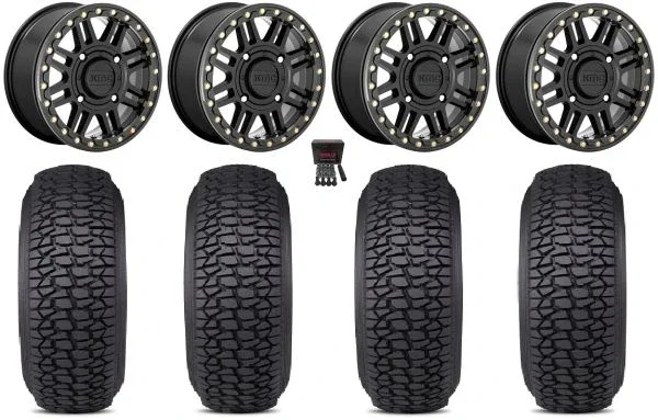 KMC Cage Beadlock 15″ Wheels Black 33″ Regulator 2 Tires Polaris RZR XP 1000 / PRO XP / Ranger XP 900/1000