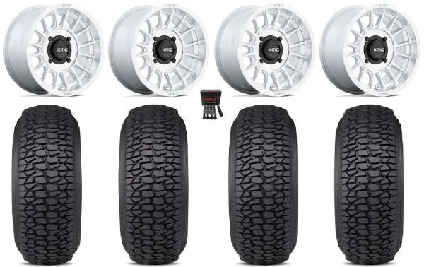 KMC Impact 15″ Wheels Machined 30″ Regulator 2 Tires Polaris Sportsman / RZR / Ranger