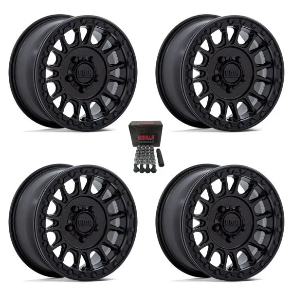 KMC KS239 Impact 15×7/15×10 Wheels Satin Black +10mm/+0mm CFMoto UForce U10 Pro / U10 XL Pro / ZForce Z10 / Z10-4