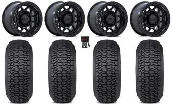 KMC Torx Bdlk 15″ Wheels Bk +0mm 30″ Regulator 2 Tires Polaris RZR XP 1000 / PRO XP / Ranger XP 900/1000