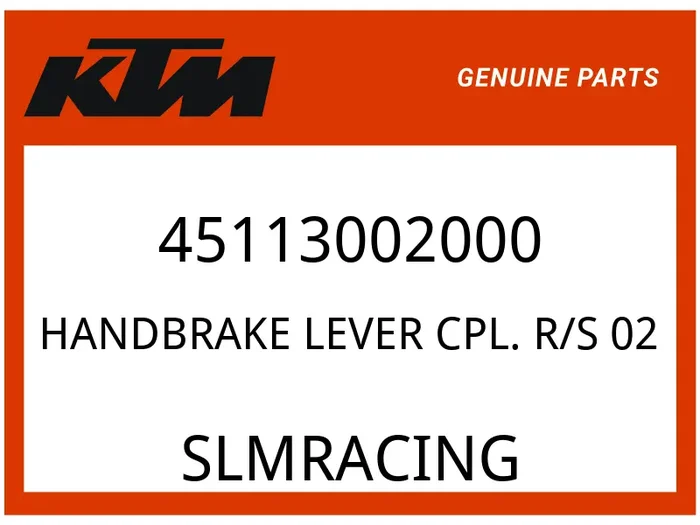 KTM OEM Part 45113002000 HANDBRAKE LEVER CPL. R/S 02
