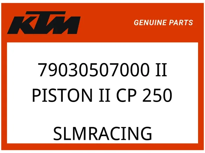 KTM OEM Part 79030507000 II PISTON II CP 250