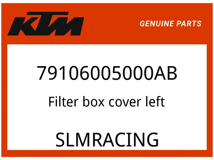 KTM OEM Part 79106005000AB Filter box cover left