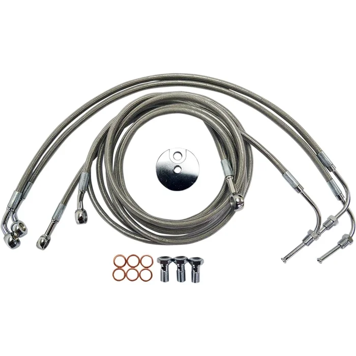 LA Choppers Stainless Steel Brake Lines fits Harley-Davidson Road Glide ABS [MPN: LA-8050B19]
