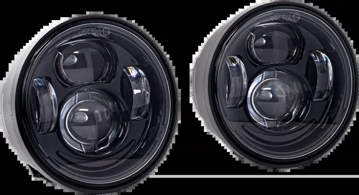 Letric Lighting Co 850-09684 LLC-EFBH LED HEADLIGHT KIT (PAIR) BLK `08-17 FATBOB