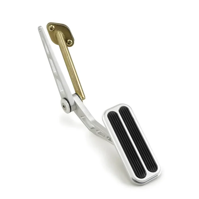 Lokar Gas Pedal – Firewall Mount – Rubber Pads – Aluminum – Brushed – GM X-Body 1968-72