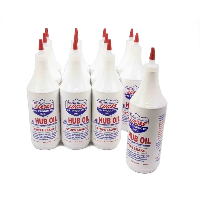 Lucas Oil Products Stop-Leak Hub Oil Steering Axles/Trailer Hubs 1 qt – Set of 12