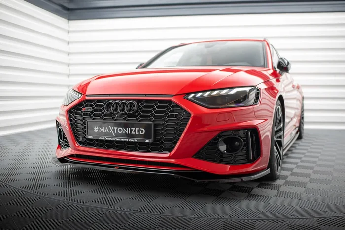 Maxton Design Front Splitter V.1 Audi RS4 B9 Facelift AU-RS4-B9F-FD1G