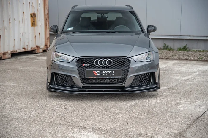 Maxton Design Street Pro Front Splitter + Flaps Audi RS3 8V Sportback AURS38VCNC-FD3B+FSF1G