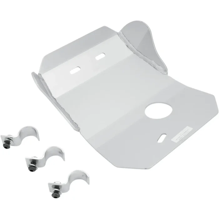 MOOSE OFFROAD M433 433 Aluminum Skid Plate — Skid Plate Skid Plate – Silver – Honda – CR500R