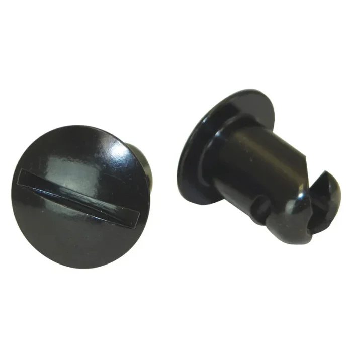 Moroso Oval Head Quick Turn Fastener – Slotted – 7/16 x 0.500 in Body – Black Paint – Set of 10