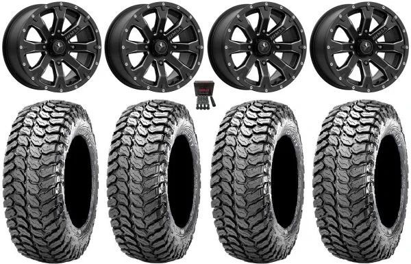 MSA Bounty 14″ Wheels Black 32″ Liberty Tires Can-Am Commander Maverick Renegade Outlander Defender