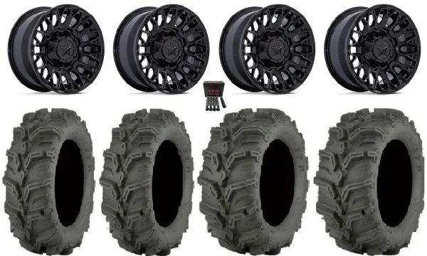 MSA Clubber 14″ Wheels Black 27″ Mud Lite XTR Tires Can-Am Commander Maverick Renegade Outlander Defender