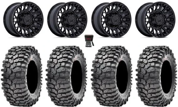 MSA Clubber 14″ Wheels Black 35″ Roxxzilla Tires Polaris RZR XP 1000 / PRO XP / Ranger XP 900/1000