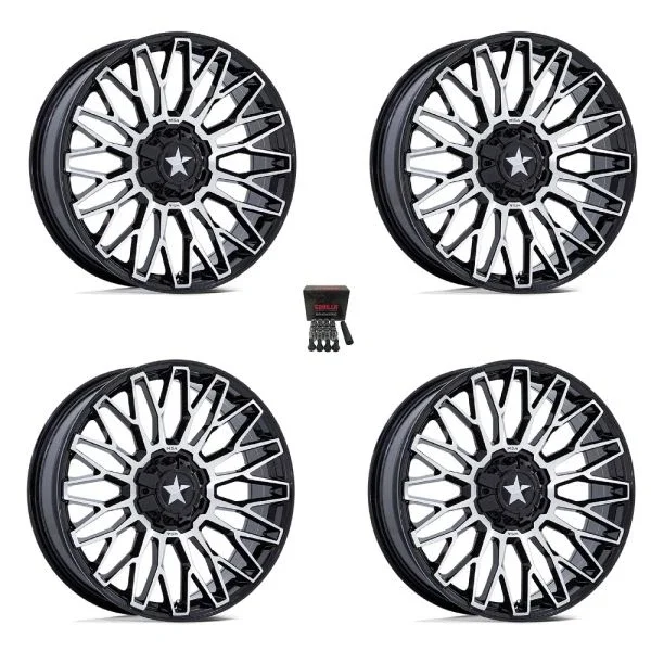 MSA Clubber 14″ Wheels Black/Machined Polaris RZR 1000 XP / Ranger XP 900/1000