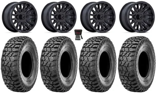 MSA Creed 14″ Wheels Black 30″ Ridge Saw 2.0 Tires Sportsman 550 850 1000