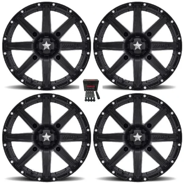 MSA M33 Clutch 15X10 Wide Wheels Black Polaris RZR 1000 XP / Ranger XP 900/1000